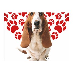 Basset Hound Gift T- Shirt Funny Basset Hound Valentine Heart Paw Basset Hound Dog Lover Valentine C Yoga Reflexion Pose T- Shirtyoga Reflexion Pose T- Shirt Two Sides Premium Plush Fleece Blanket (Mi