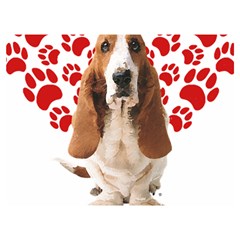 Basset Hound Gift T- Shirt Funny Basset Hound Valentine Heart Paw Basset Hound Dog Lover Valentine C Yoga Reflexion Pose T- Shirtyoga Reflexion Pose T- Shirt Two Sides Premium Plush Fleece Blanket (Ex