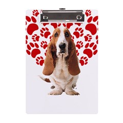 Basset Hound Gift T- Shirt Funny Basset Hound Valentine Heart Paw Basset Hound Dog Lover Valentine C Yoga Reflexion Pose T- Shirtyoga Reflexion Pose T- Shirt A5 Acrylic Clipboard