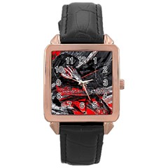Molten Soul Rose Gold Leather Watch  by MRNStudios