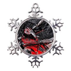 Molten Soul Metal Large Snowflake Ornament by MRNStudios