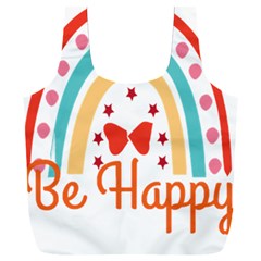 Be Happy And Smile T- Shirt Be Happy T- Shirt Yoga Reflexion Pose T- Shirtyoga Reflexion Pose T- Shirt Full Print Recycle Bag (xxl) by hizuto