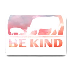 Be Kind To Animals Or Ill Kill You T- Shirt Vegan Be Kind Farm Animal Design Dairy Cow And Pig T- Sh Yoga Reflexion Pose T- Shirtyoga Reflexion Pose T- Shirt Small Doormat by hizuto