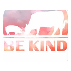 Be Kind To Animals Or Ill Kill You T- Shirt Vegan Be Kind Farm Animal Design Dairy Cow And Pig T- Sh Yoga Reflexion Pose T- Shirtyoga Reflexion Pose T- Shirt Two Sides Premium Plush Fleece Blanket (la by hizuto