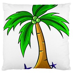 Beach Coconut Tree T- Shirt Beach Coconut Tree T- Shirt Yoga Reflexion Pose T- Shirtyoga Reflexion Pose T- Shirt Standard Premium Plush Fleece Cushion Case (two Sides) by hizuto