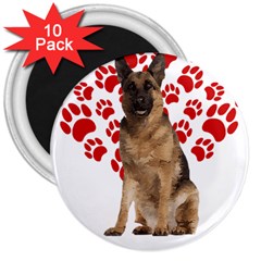 Belgian Malinois Gift T- Shirt Cool Belgian Malinois Valentine Heart Paw Belgian Malinois Dog Lover Yoga Reflexion Pose T- Shirtyoga Reflexion Pose T- Shirt 3  Magnets (10 Pack)  by hizuto