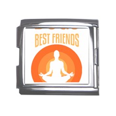 Best Friend T- Shirt Cool Dog Pet Saying T- Shirt Yoga Reflexion Pose T- Shirtyoga Reflexion Pose T- Shirt Mega Link Italian Charm (18mm)