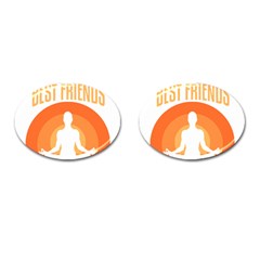 Best Friend T- Shirt Cool Dog Pet Saying T- Shirt Yoga Reflexion Pose T- Shirtyoga Reflexion Pose T- Shirt Cufflinks (Oval)