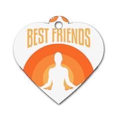 Best Friend T- Shirt Cool Dog Pet Saying T- Shirt Yoga Reflexion Pose T- Shirtyoga Reflexion Pose T- Shirt Dog Tag Heart (Two Sides)