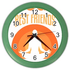 Best Friend T- Shirt Cool Dog Pet Saying T- Shirt Yoga Reflexion Pose T- Shirtyoga Reflexion Pose T- Shirt Color Wall Clock by hizuto