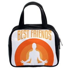 Best Friend T- Shirt Cool Dog Pet Saying T- Shirt Yoga Reflexion Pose T- Shirtyoga Reflexion Pose T- Shirt Classic Handbag (Two Sides)