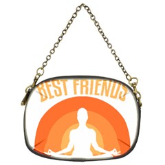 Best Friend T- Shirt Cool Dog Pet Saying T- Shirt Yoga Reflexion Pose T- Shirtyoga Reflexion Pose T- Shirt Chain Purse (two Sides) by hizuto