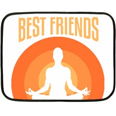 Best Friend T- Shirt Cool Dog Pet Saying T- Shirt Yoga Reflexion Pose T- Shirtyoga Reflexion Pose T- Shirt Two Sides Fleece Blanket (Mini)