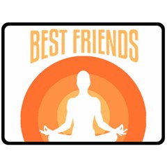 Best Friend T- Shirt Cool Dog Pet Saying T- Shirt Yoga Reflexion Pose T- Shirtyoga Reflexion Pose T- Shirt Fleece Blanket (Large)