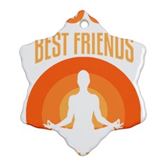 Best Friend T- Shirt Cool Dog Pet Saying T- Shirt Yoga Reflexion Pose T- Shirtyoga Reflexion Pose T- Shirt Ornament (Snowflake)