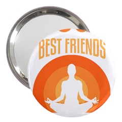 Best Friend T- Shirt Cool Dog Pet Saying T- Shirt Yoga Reflexion Pose T- Shirtyoga Reflexion Pose T- Shirt 3  Handbag Mirrors