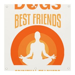 Best Friend T- Shirt Cool Dog Pet Saying T- Shirt Yoga Reflexion Pose T- Shirtyoga Reflexion Pose T- Shirt Banner and Sign 3  x 3 