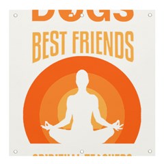 Best Friend T- Shirt Cool Dog Pet Saying T- Shirt Yoga Reflexion Pose T- Shirtyoga Reflexion Pose T- Shirt Banner and Sign 4  x 4 