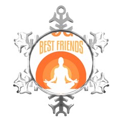 Best Friend T- Shirt Cool Dog Pet Saying T- Shirt Yoga Reflexion Pose T- Shirtyoga Reflexion Pose T- Shirt Metal Small Snowflake Ornament by hizuto