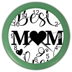 Best Mom Ever Gift T- Shirt Best Knitting Mom Ever T- Shirt Yoga Reflexion Pose T- Shirtyoga Reflexion Pose T- Shirt Color Wall Clock by hizuto