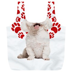 Bichon Frise Gift T- Shirt Cool Bichon Frise Valentine Heart Paw Bichon Frise Dog Lover Valentine Co Yoga Reflexion Pose T- Shirtyoga Reflexion Pose T- Shirt Full Print Recycle Bag (xl) by hizuto