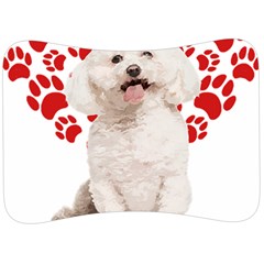 Bichon Frise Gift T- Shirt Cool Bichon Frise Valentine Heart Paw Bichon Frise Dog Lover Valentine Co Yoga Reflexion Pose T- Shirtyoga Reflexion Pose T- Shirt Velour Seat Head Rest Cushion by hizuto