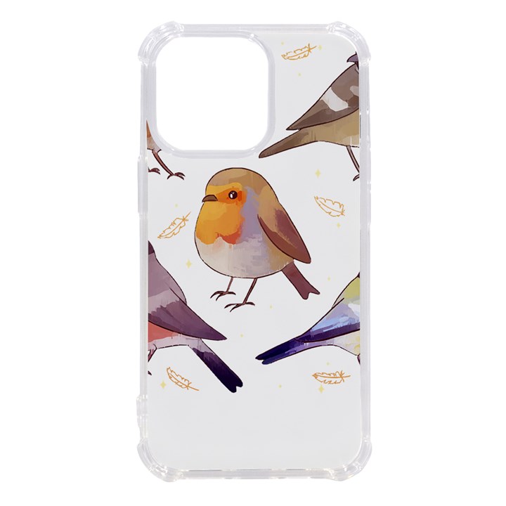 Birds Illustration T- Shirt Cute European Birds Illustration T- Shirt Yoga Reflexion Pose T- Shirtyoga Reflexion Pose T- Shirt iPhone 13 Pro TPU UV Print Case