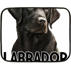 Black Labrador T- Shirt Black Labrador - Labrador Mom T- Shirt Yoga Reflexion Pose T- Shirtyoga Reflexion Pose T- Shirt Two Sides Fleece Blanket (mini) by hizuto