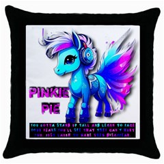 Pinkie Pie  Throw Pillow Case (black) by Internationalstore