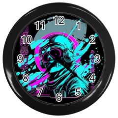 Aesthetic art  Wall Clock (Black)