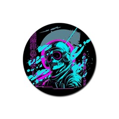 Aesthetic art  Rubber Round Coaster (4 pack)