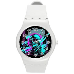 Aesthetic art  Round Plastic Sport Watch (M)