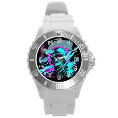 Aesthetic art  Round Plastic Sport Watch (L)