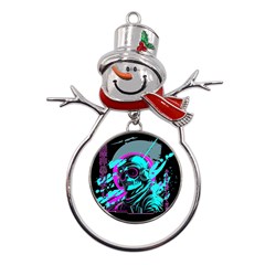 Aesthetic art  Metal Snowman Ornament