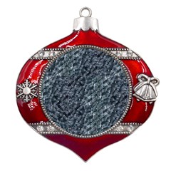 Ceramics Broken  Metal Snowflake And Bell Red Ornament