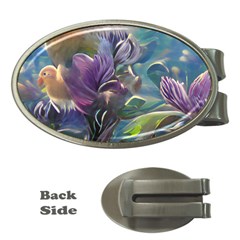 Abstract Blossoms  Money Clips (oval) 