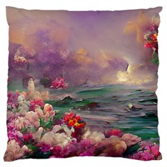 Abstract Flowers  Large Cushion Case (two Sides) by Internationalstore