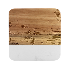 Abstract Flowers  Marble Wood Coaster (square)