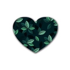 Foliage Rubber Heart Coaster (4 Pack)