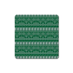 Christmas Knit Digital Square Magnet