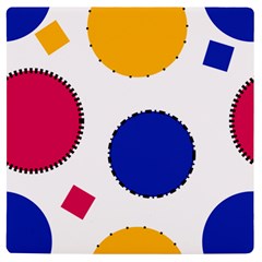Circles Seamless Pattern Tileable Uv Print Square Tile Coaster 