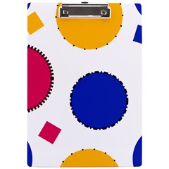 Circles Seamless Pattern Tileable A4 Acrylic Clipboard