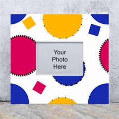 Circles Seamless Pattern Tileable White Wall Photo Frame 5  X 7 