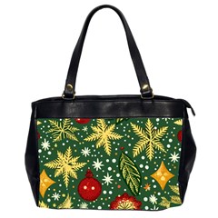 Christmas Pattern Oversize Office Handbag (2 Sides) by Valentinaart