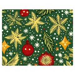 Christmas Pattern Two Sides Premium Plush Fleece Blanket (medium) by Valentinaart