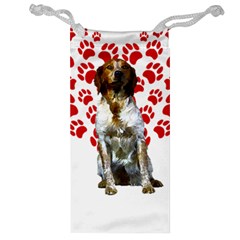 Brittany Spaniel Gift T- Shirt Cute Brittany Valentine Heart Paw Brittany Dog Lover Valentine Costum Yoga Reflexion Pose T- Shirtyoga Reflexion Pose T- Shirt Jewelry Bag by hizuto