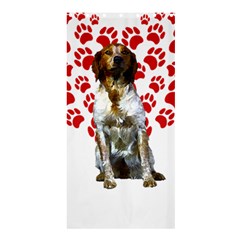 Brittany Spaniel Gift T- Shirt Cute Brittany Valentine Heart Paw Brittany Dog Lover Valentine Costum Yoga Reflexion Pose T- Shirtyoga Reflexion Pose T- Shirt Shower Curtain 36  X 72  (stall)  by hizuto