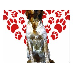 Brittany Spaniel Gift T- Shirt Cute Brittany Valentine Heart Paw Brittany Dog Lover Valentine Costum Yoga Reflexion Pose T- Shirtyoga Reflexion Pose T- Shirt Two Sides Premium Plush Fleece Blanket (la by hizuto