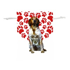 Brittany Spaniel Gift T- Shirt Cute Brittany Valentine Heart Paw Brittany Dog Lover Valentine Costum Yoga Reflexion Pose T- Shirtyoga Reflexion Pose T- Shirt Lightweight Drawstring Pouch (m) by hizuto