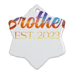 Brother To Be T- Shirt Promoted To Brother Established 2023 Sunrise Design Brother To Be 2023 T- Shi Yoga Reflexion Pose T- Shirtyoga Reflexion Pose T- Shirt Snowflake Ornament (two Sides) by hizuto